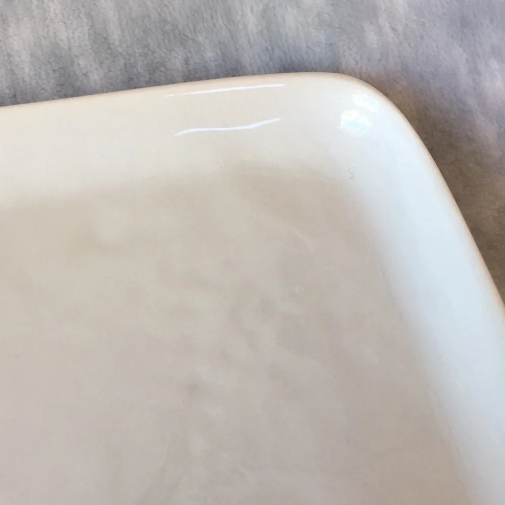 Crate & Barrel Square White Ceramic Soap or Trinkey Dish NWT5”x5”dishwasher safe